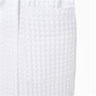 Халат вафельный мужской удлиненный Этель «Boho» размер 50-52, цвет белый, 100% хлопок, 290 г/м²