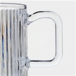 Кружка «Грани», 350 мл, 8.5×9.5 см, боросиликатное стекло, прозрачная