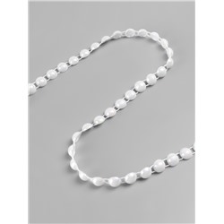 Жемчуг на нитях, с голографией, плоский, 10 мм, 9±1 м, белый