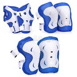 Набор защиты для катания (цвет бело/синий)