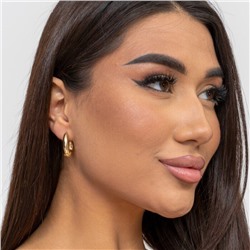 Серьги круглые геометрические, цвет золотистый, 05025, арт.001.512