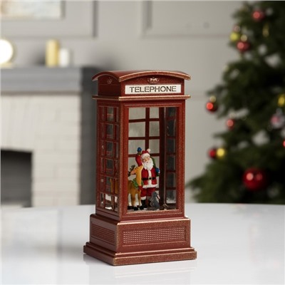 Светодиодная фигура «Дед Мороз и олень» 9×20×8 см, пластик, батарейки ААх3 (не в комплекте), USB, свечение тёплое белое