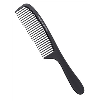 Kristaller Профессиональный гребень для волос редкозубый с ручкой 06931, карбон, черный, 20,5 см 25323