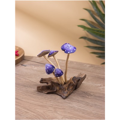 Сувенир «Грибочки», 15×10×16 см, дерево, сиреневый