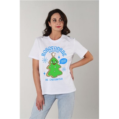 Фуфайка (футболка) женская Карнавал-3 (Молочный)