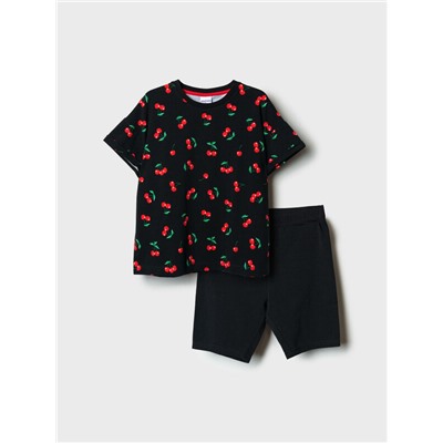 Комплект трикотажный для девочек: брюки (легинсы укороченные), фуфайка (футболка)