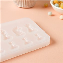 Набор молдов Доляна «Шахматы», силикон, 2 предмета: доска 31×1 см, фигуры 20.5×8.5×1 см