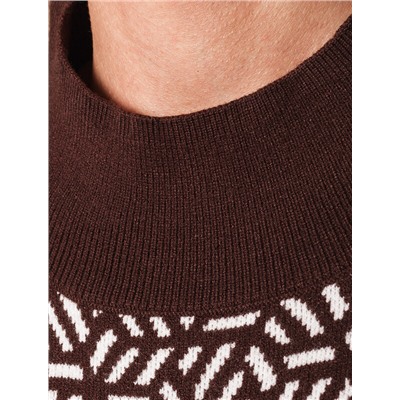 Платье жаккардовой вязки с кашемиром