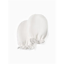 Антицарапки для новорожденных 4 пары, хлопок 100%, белые