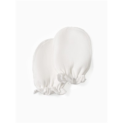 Антицарапки для новорожденных 4 пары, хлопок 100%, белые