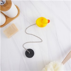 Пробка для ванны с игрушкой Доляна «Утёнок», (диаметр верха 5.1 см, низа 4.6 см), цепочка 40 см