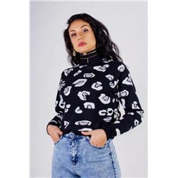 Джемпер с фиксатором Леопард арт.23377 (Черный_леопард)