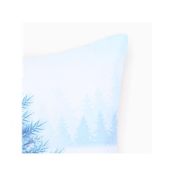 Наволочка декоративная новогодняя «Этель. Christmas» 40×40 см, бело-голубая