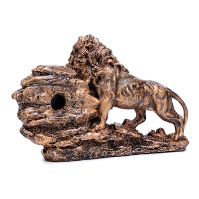 Часы настольные интерьерные «Лев», каминные, 18.5×29 см, циферблат d=7 см