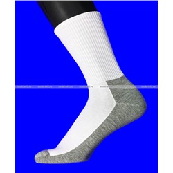 AMIGOBS ВЫСОКИЕ белые носки (серая подошва)  арт. 1372