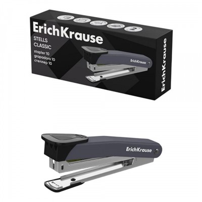 Степлер 10 на 15 листов 61737 "Классика" черный ErichKrause