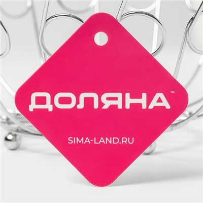 Фруктовница Доляна, 24×24×10 см, хромированная