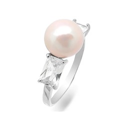 Кольцо из серебра жемчуг, Км107р