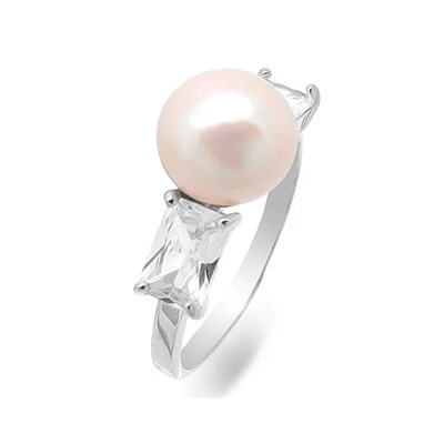 Кольцо из серебра жемчуг, Км107р