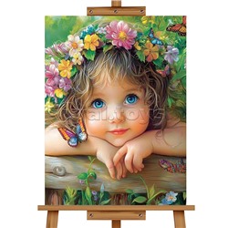 Мозаика алмазная "Красивая девочка" 30*40см.