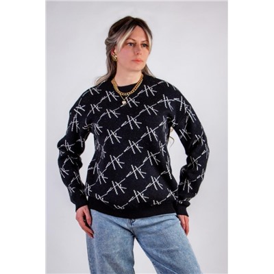 Джемпер Штрихи арт.1897 (Черный)