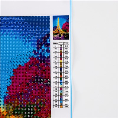 Алмазная мозаика с полным заполнением со светящимися стразами на холсте «Город любви», 20×30 см