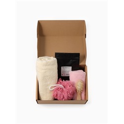 Новогодний подарочный набор «Этель. Хэппи нью йеар», 5 предметов, полотенце 50×90 см, 30×60 см, расчёска, мочалка