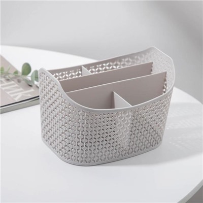 Корзина для хранения, 5 отделений, 18.3×14.2×11.7 см, цвет МИКС