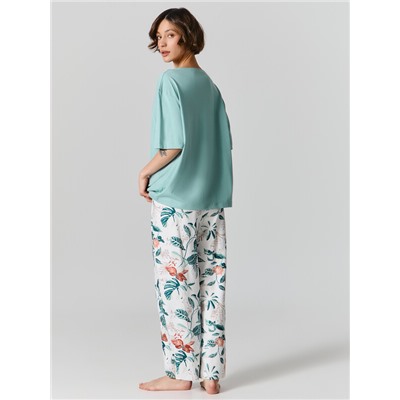 КОМПЛЕКТ ЖЕНСКИЙ (ФУТБОЛКА, БРИДЖИ) 592541