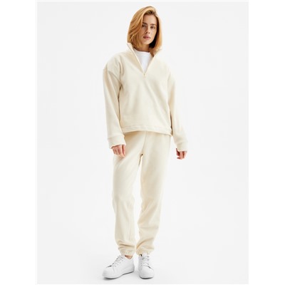 Костюм женский (анорак, брюки) MINAKU: Fleece Soft, размер 42, бежевый