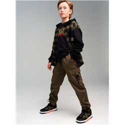 Брюки текстильные утепленные флисом для мальчиков