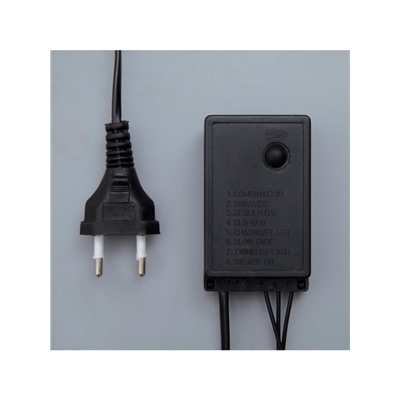 Гирлянда «Нить» 20 м, IP44, тёмная нить, 200 LED, свечение белое, 8 режимов, 220 В