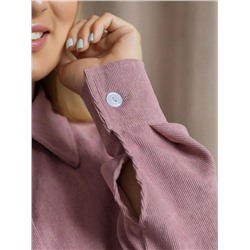 Рубашка женская вельвет РЖМ-01 (Пудровый)