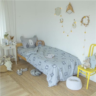 Постельное бельё 1.5-спальное «Этель» Gray bear, бязь