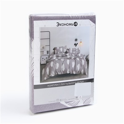 Постельное бельё евро «Экономь и Я» Feather, полисатин