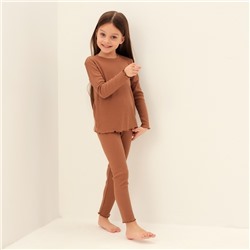 Пижама детская SL HOME, размер 34 (122-128 см), цвет кофейный
