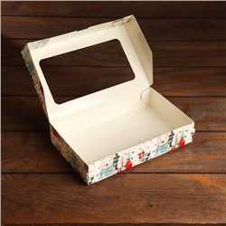 Коробка подарочная складная «Мишки», белая, 20×12×4 см