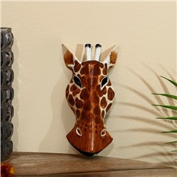 Маска «Жираф», 19×9×4 см, дерево албезия