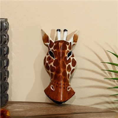 Маска «Жираф», 19×9×4 см, дерево албезия