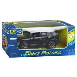 Чёрная инерционная машинка Внедорожник die-cast,1:32, открывающиеся двери