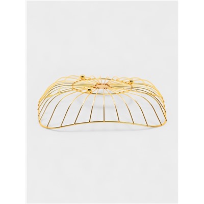 Ваза для фруктов «Доляна. Милена», 28×28×7 см, золотистая