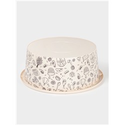 Таз хозяйственный «Русская банька», круглый, пластик, 15 л, бежевый