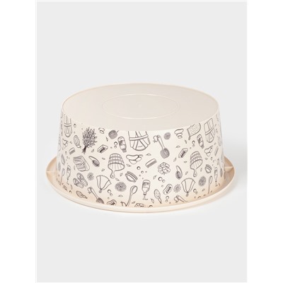 Таз хозяйственный «Русская банька», круглый, пластик, 15 л, бежевый