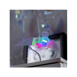 Гирлянда «Нить» 2.5 м с насадками «Птички», IP20, прозрачная нить, 10 LED, свечение белое, 220 В