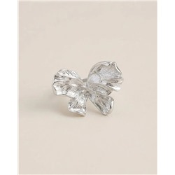 Кольцо с белым серебрением