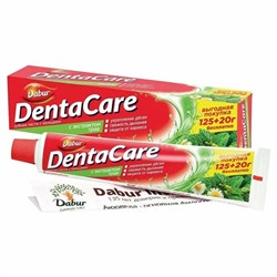 523097 Dabur Зубная паста с кальцием и экстрактом трав: укрепление десен, свежесть дыхания, защита от кариеса / DentaCare,145 г