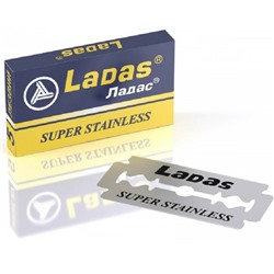 Лезвия для бритья классические двусторонние Ladas Supersteel Ладас Супер Сталь 5шт.(20X5шт. =100 лезвий) на карте