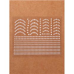 Наклейки для ногтей «Бусинка», белые