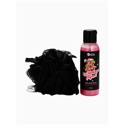 УЦЕНКА Набор «С Новым годом», гель для душа 100 мл и мочалка для тела, клубничный джем