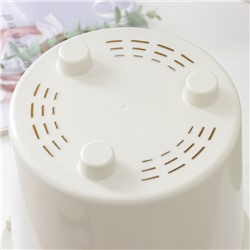 Кашпо для цветов со вставкой «Этна», 9.5 л, d=28 см, h=27 см, белое